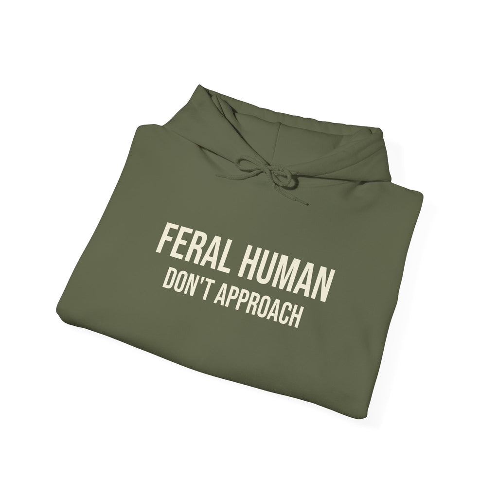 WILDER MENSCH (NICHT NÄHERN) KAPUZENPULLOVER