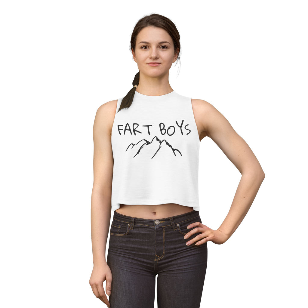 Fart Boys Crop Top – Funny Mountain Graphic Women's Tank
